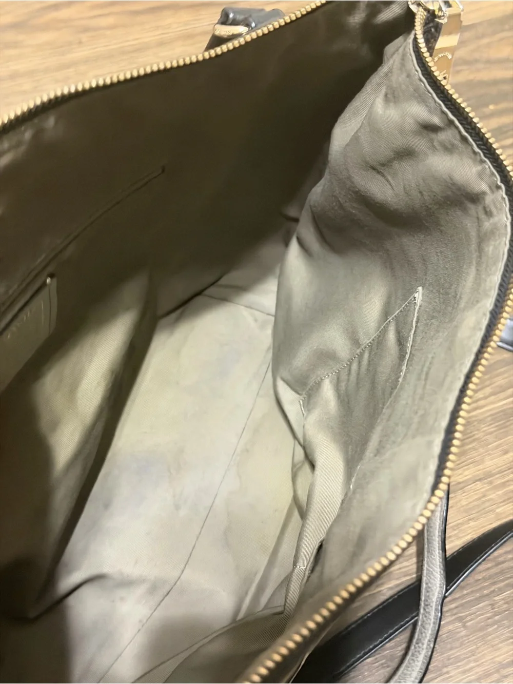 Longchamp Olive Nylon Tote with Orange Trim - Picture 16 of 16
